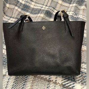 Tory Burch Black Saffiano Leather Tote